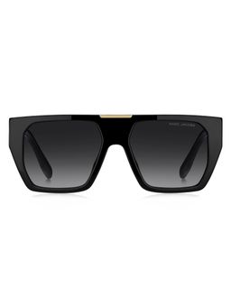 Marc Jacobs - Men 100% UV Protection Rectangle Full Rim Grey Lens Sunglasses (55)