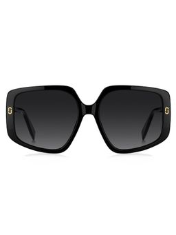 Marc Jacobs - Women 100% UV Protection Square Full Rim Grey Lens Sunglasses (57)