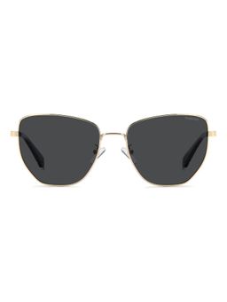 Polaroid - Women 100% UV Protection Square Full Rim Grey Lens Sunglasses (56)