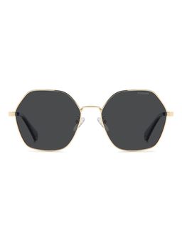 Polaroid - Women 100% UV Protection Square Full Rim Grey Lens Sunglasses (56)