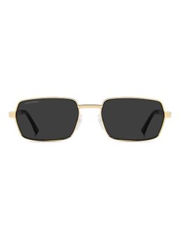 Dsquared - Men 100% UV Protection Oval Full Rim Grey Lens Sunglasses (58)