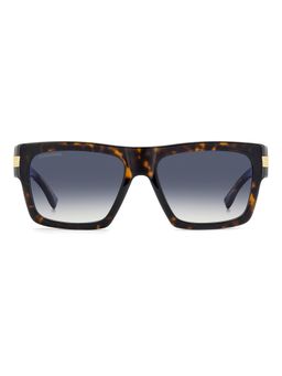 Dsquared - Men 100% UV Protection Square Full Rim Blue Lens Sunglasses (55)