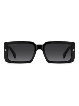Dsquared - Men 100% UV Protection Rectangle Full Rim Grey Lens Sunglasses (55)