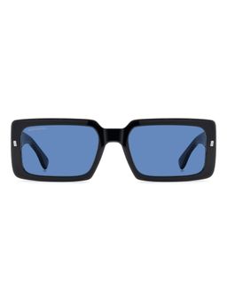 Dsquared - Men 100% UV Protection Rectangle Full Rim Blue Lens Sunglasses (55)