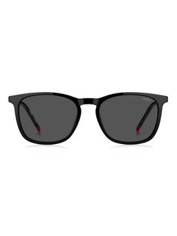 Hugo - Men 100% UV Protection Rectangle Full Rim Grey Lens Sunglasses (53)