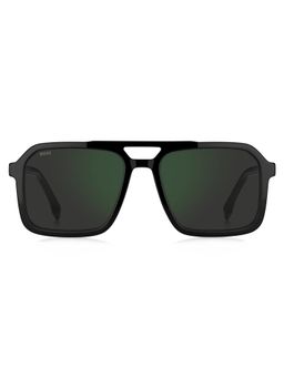 Hugo Boss - Men 100% UV Protection Square Full Rim Green Lens Sunglasses (56)