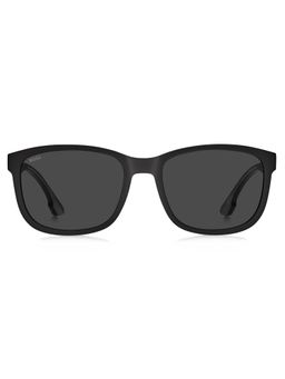 Hugo Boss - Men 100% UV Protection Rectangle Full Rim Grey Lens Sunglasses (57)