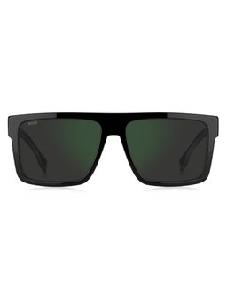 Hugo Boss - Men 100% UV Protection Square Full Rim Green Lens Sunglasses (58)