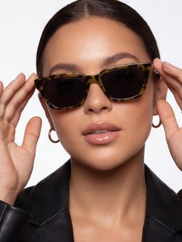 Accessorize London - Women Leo Tort Cat Eye Full Rim Black Lens Sunglasses