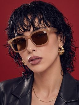 Accessorize London - Women Vivid Square Full Rim Brown Lens Sunglasses