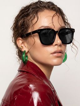 Accessorize London - Women Vivid Oval Full Rim Grey Lens Sunglasses