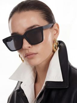 Accessorize London - Women Kitty Cat Eye Full Rim Black Lens Sunglasses