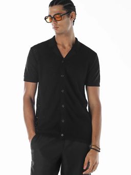 Jack & Jones - Men Regular Fit Black Casual Shirt