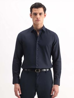 Rare Rabbit - Navy Blue Men's Casual Shirt