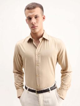 Rare Rabbit - Beige Men's Casual Shirt