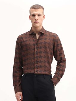 Rare Rabbit - Brown Men's Casual Shirt