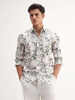 Rare Rabbit - Off White Men's Casual Shirt