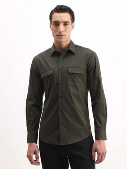 Rare Rabbit - Olive Men's Casual Shirt