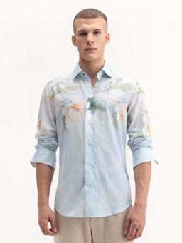 Rare Rabbit - Blue Men's Casual Shirt