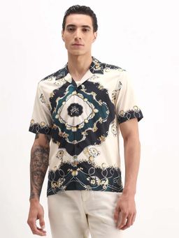 Rare Rabbit - Off White Men's Casual Shirt