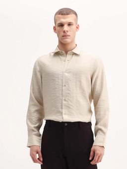 Rare Rabbit - Beige Men's Casual Shirt