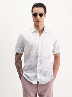 Rare Rabbit - White Men's Casual Shirt