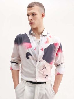 Rare Rabbit - White Men's Casual Shirt