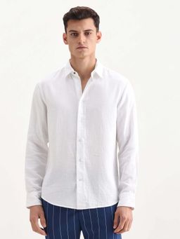 Rare Rabbit - White Men's Casual Shirt