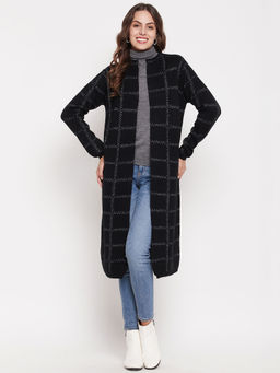 Madame - Women Solid Black Shrug