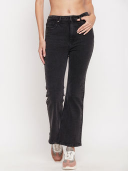 Madame - Women Solid Black Denim Jeans
