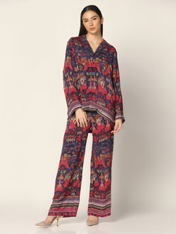 "Two Sisters" by Gyans - Multi-Color Printed Co-Ord In Crepe (Set of 2)