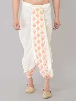 DEYANN - Men'S Dupion Silk Printed Dhoti Pant