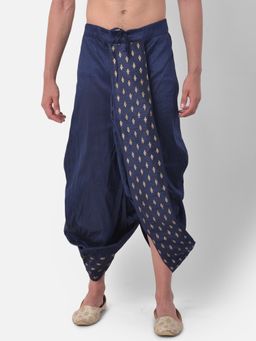 DEYANN - Men'S Dupion Silk Printed Dhoti Pant