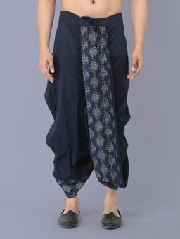 DEYANN - Men'S Dupion Silk Printed Dhoti Pant