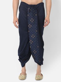 DEYANN - Men'S Dupion Silk Printed Dhoti Pant