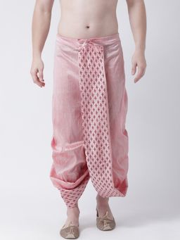 DEYANN - Men'S Dupion Silk Printed Dhoti Pant