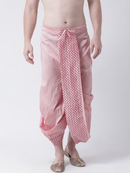 DEYANN - Men'S Dupion Silk Printed Dhoti Pant