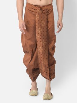 DEYANN - Men'S Dupion Silk Printed Dhoti Pant