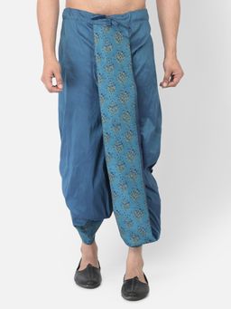 DEYANN - Men'S Dupion Silk Printed Dhoti Pant