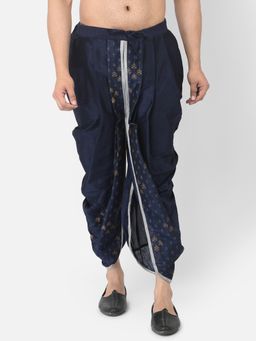 DEYANN - Men'S Dupion Silk Printed Dhoti Pant