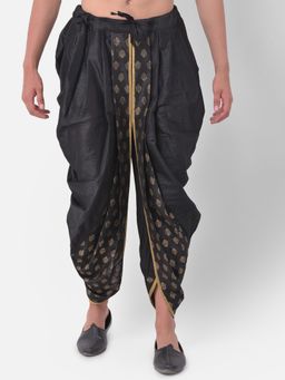 DEYANN - Men'S Dupion Silk Printed Dhoti Pant