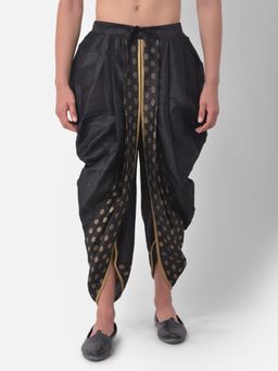 DEYANN - Men'S Dupion Silk Printed Dhoti Pant