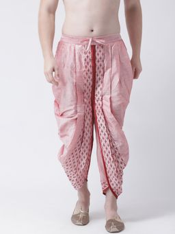 DEYANN - Men'S Dupion Silk Printed Dhoti Pant