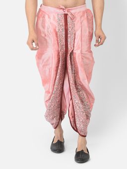DEYANN - Men'S Dupion Silk Printed Dhoti Pant