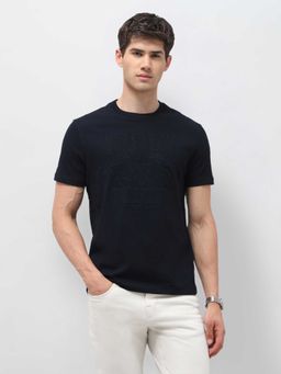 U.S. Polo Assn. Denim Co. - Navy Blue Embroidered Cotton Slim Fit T-Shirt