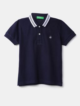 United Colors of Benetton - Boys Tipped Polo T-Shirt