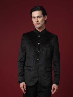 Rare Rabbit - Bozelli Black Bandhgala