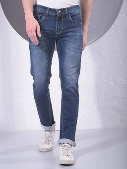 CRIMSOUNE CLUB - Men's Blue Denim Jeans