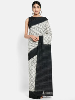 Fabindia - Cotton Solid Women Sari without Blouse