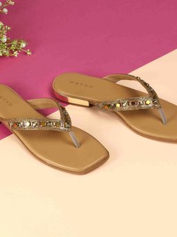 Metro - Women Gold Flats